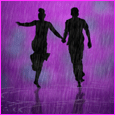 Открытка: Жизнь для того, чтобы танцевать под дождём...