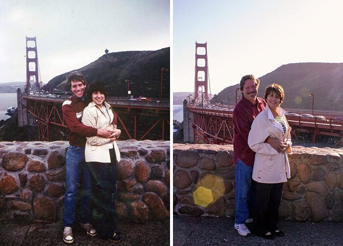 15 супружеских пар воссоздали старые фото и показали, что можно любить одного человека всю жизнь