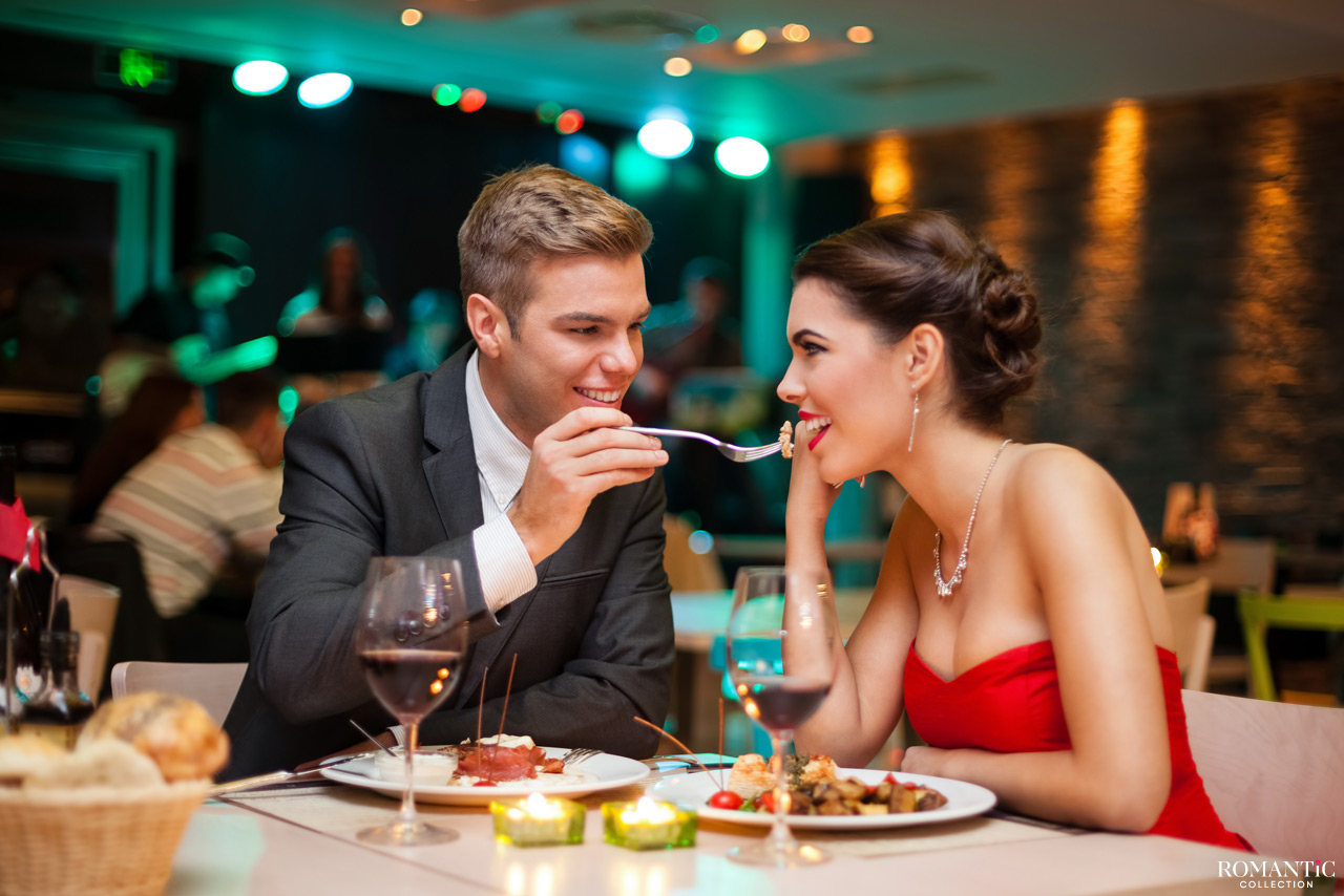 Романтический ужин в ресторане с любимым человеком