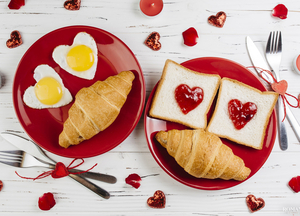 День святого Валентина: Романтический завтрак в День святого Валентина