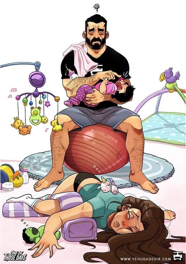 МЫ беременны: известный художник создаёт жизненные иллюстрации о беременности своей жены