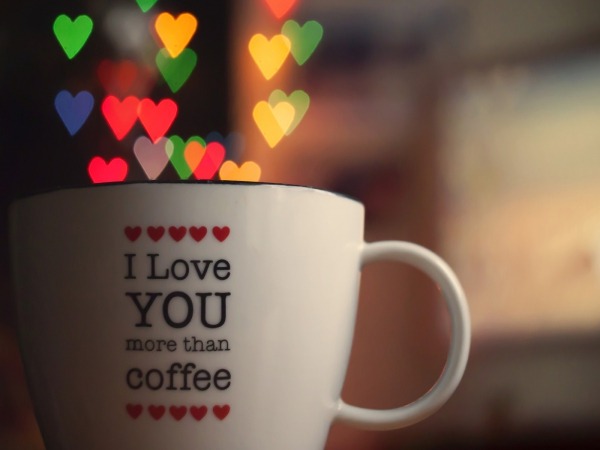 Обои о любви: I Love You кофе