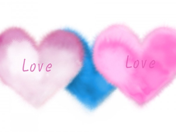 Обои о любви: Пушистые сердечки
