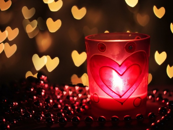Обои о любви: Праздничная свеча
