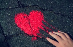 Обои о любви: Сердце на асфальте