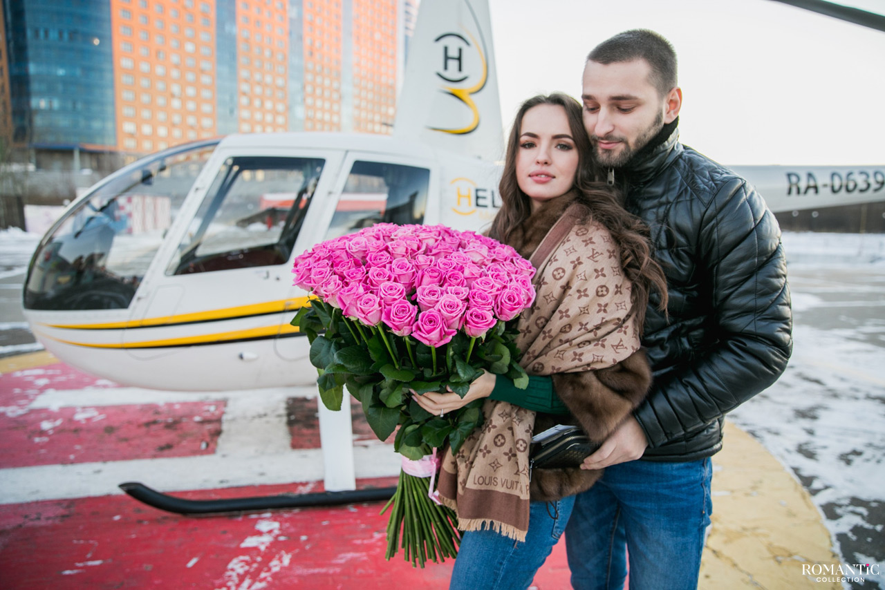 День святого Валентина: Полет на вертолете для двоих